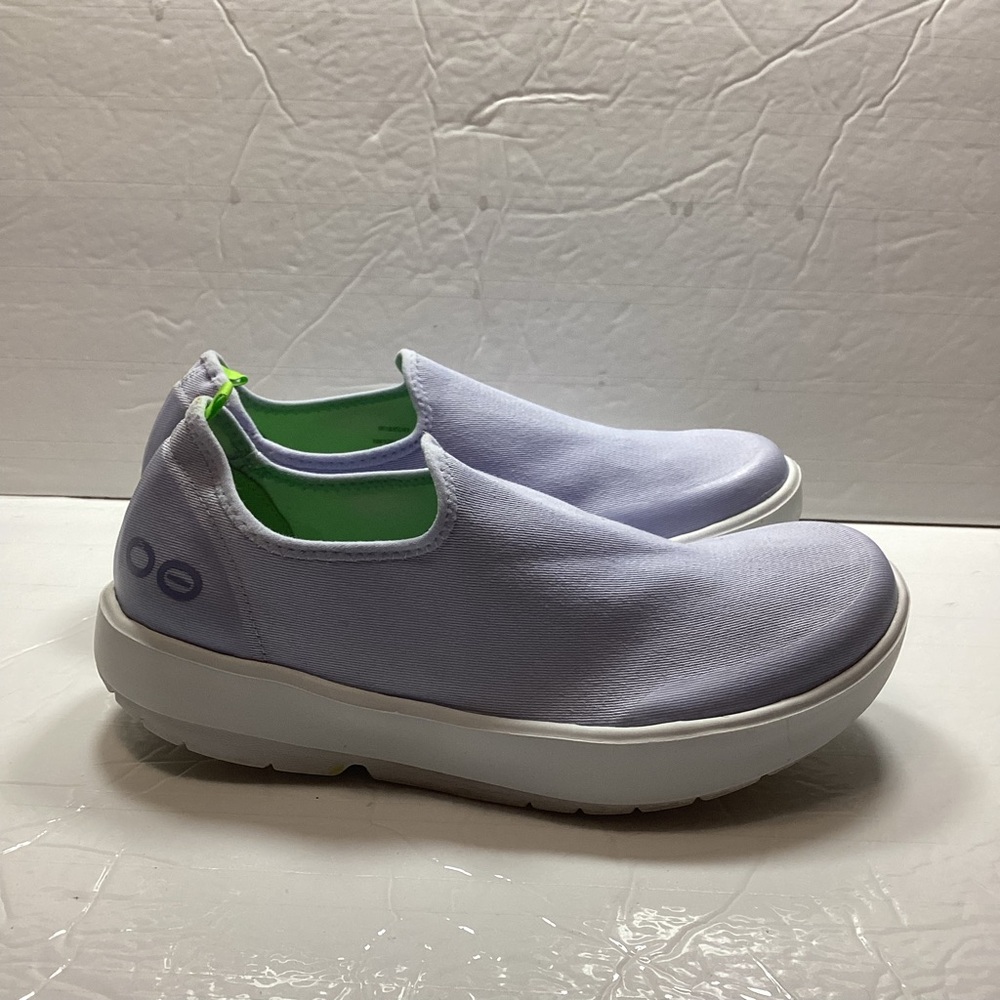 Oofos Slide on WOMEN'S OOMG EEZEE LOW SHOE - PURPLE JADE shoes